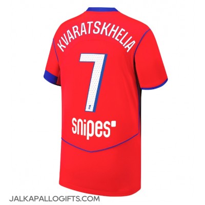 Paris Saint-Germain Khvicha Kvaratskhelia #7 Kolmaspaita 2025-26 Lyhythihainen Paris Saint-Germain Khvicha Kvaratskhelia #7 Kolmaspaita 2025-26 Lyhythihainen